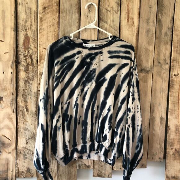 Young Fabulous & Broke Navy/Tan Tie Dye‎ Fleece Relaxed Sweatshirt Size Small - Picture 13 of 16